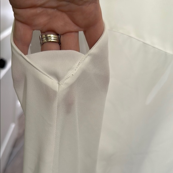 J. Crew Ivory White Blouse with Cap Sleeves - Picture 7 of 11